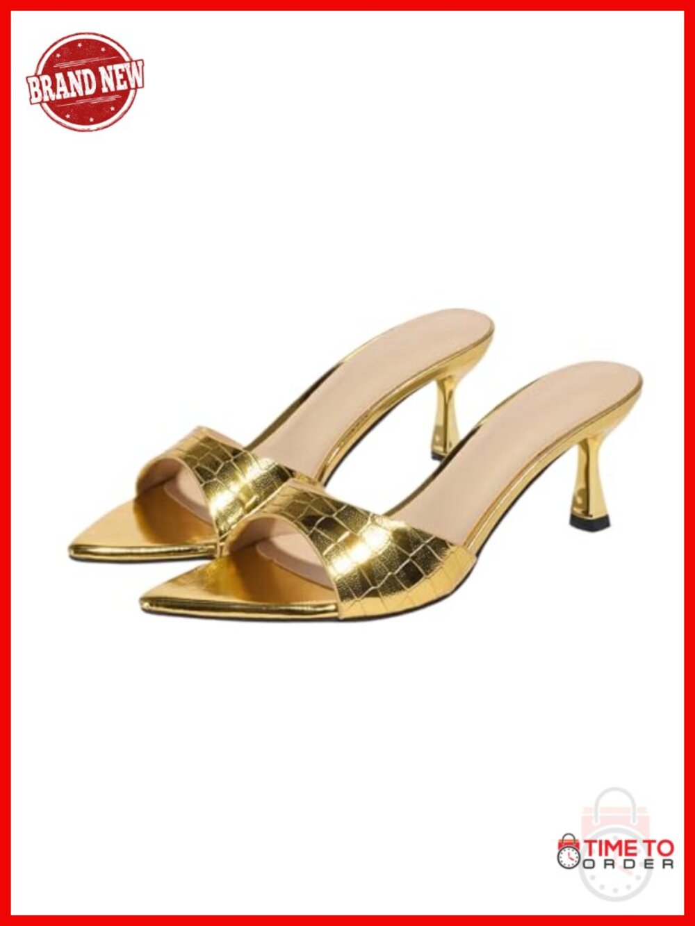 Pointed Open Toe Stiletto Heel Slide Sandals Slingback High Heel Dress Mules